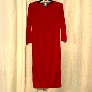 LN VKY & Co. long sleeved Red dress SZ M